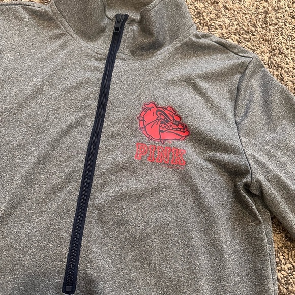 VICTORIA'S SECRET PINK Collegiate Ultimate Gonzaga Bulldogs 1/4 Zip Large Jacket - Picture 4 of 7